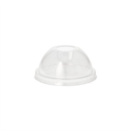 Deksels PET rond Ø 8cm x 4cm Glashelder met gat - Horecavoordeel.com