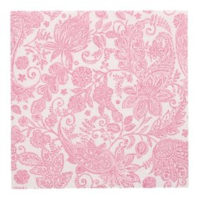 Servetten ROYAL Collection 1/4 vouw 40cm x 40cm Fuchsia Paisley