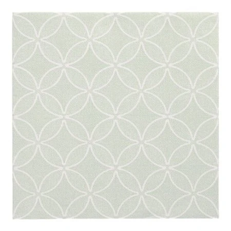 Servetten ROYAL Collection 1/4 vouw 40cm x 40cm jade Groen Circle Flowers - Horecavoordeel.com