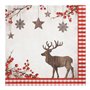 Servetten 3-laags 1/4 vouw 40cm x 40cm X-Mas Deer - Horecavoordeel.com