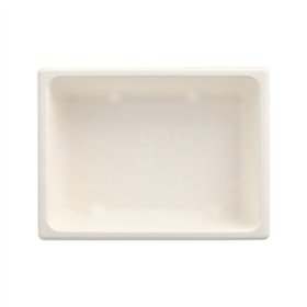 Gastronorm schalen GN 1/8 Suikerriet PLA coating rechthoekig 4,7cm x 16,5cm x 12,3cm Wit - Horecavoordeel.com
