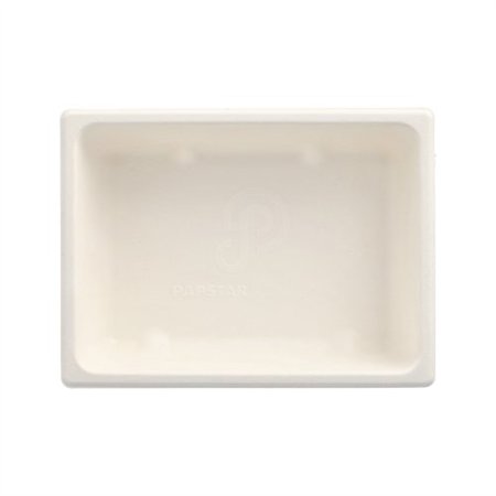 Gastronorm schalen GN 1/8 Suikerriet PLA coating rechthoekig 4,7cm x 16,5cm x 12,3cm Wit