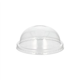 Dome deksel voor soepbeker PET rond Ø 9,8cm x 4cm Transparant