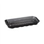 Sushi schalen rechthoekig R-PET 21cm x 8,8cm x 4,3cm Zwart met transparante deksel - Horecavoordeel.com