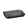 Sushi schalen rechthoekig R-PET 21cm x 13cm x 4,3cm Zwart met transparante deksel