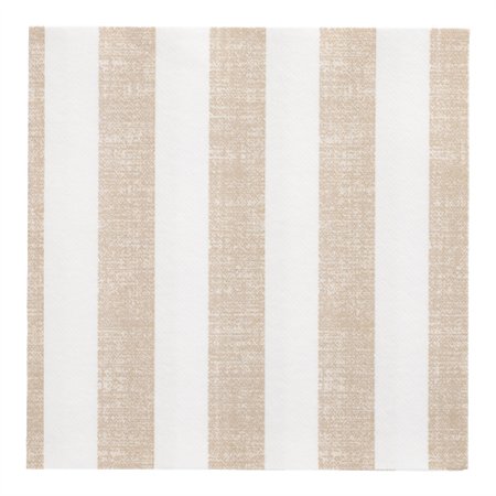 Servetten ROYAL Collection 1/4 vouw 40cm x 40cm Zand Lines