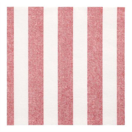 Servetten ROYAL Collection 1/4 vouw 40cm x 40cm Bordeaux Lines