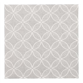 Servetten ROYAL Collection 1/4 vouw 40cm x 40cm Grijs Circle Flowers