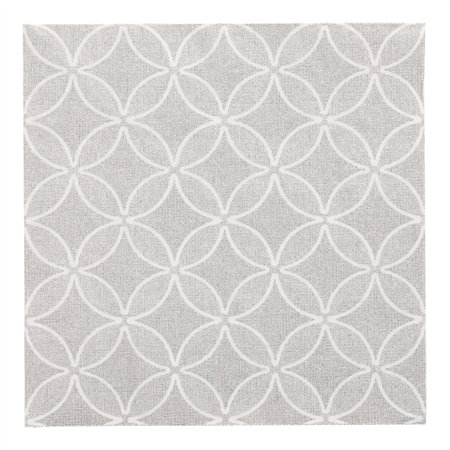 Servetten ROYAL Collection 1/4 vouw 40cm x 40cm Grijs Circle Flowers