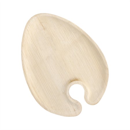 Borrelbord met glashouder palmblad Pure ovaal 23,5cm x 18cm x 1,3cm - Horecavoordeel.com