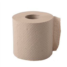 Rollen Toiletpapier Ø 9,6cm x 10cm x 9,5cm 2-laags 300 vel Gerecycled - Horecavoordeel.com