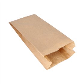 Papieren afscheurzakken Kraft aan koord Papier (Kraft) 28cm x 13cm x 7cm Bruin inhoud 1,5 kg - Horecavoordeel.com