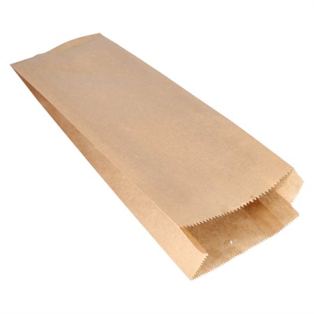 Papieren afscheurzakken Kraft aan koord Papier (Kraft) 42cm x 15cm x 7cm Bruin inhoud 3 kg - Horecavoordeel.com