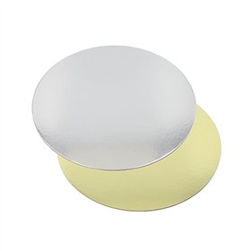 Taartonderlegger rond Ø 20cm x 0,3cm goud/Zilver