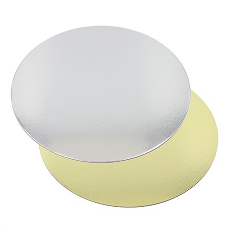 Taartonderlegger rond Ø 30cm x 0,3cm goud/Zilver