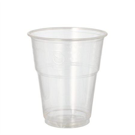 Drinkbekers voor koude dranken PLA Pure 0,3 l Ø 9,5cm x 11cm Glashelder met schuimkraag