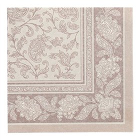 Servetten ROYAL Collection 1/4 vouw 40cm x 40cm Mocca Ornaments
