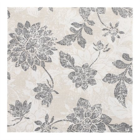 Servetten ROYAL Collection 1/4 vouw 40cm x 40cm antraciet Flowers
