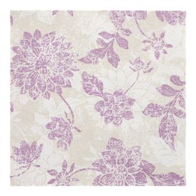 Servetten ROYAL Collection 1/4 vouw 40cm x 40cm Paars Flowers - Horecavoordeel.com