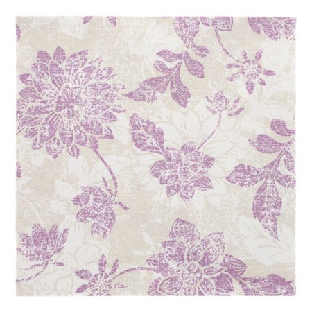 Servetten ROYAL Collection 1/4 vouw 40cm x 40cm Paars Flowers