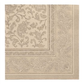 Servetten ROYAL Collection 1/4 vouw 40cm x 40cm Zand Ornaments - Horecavoordeel.com