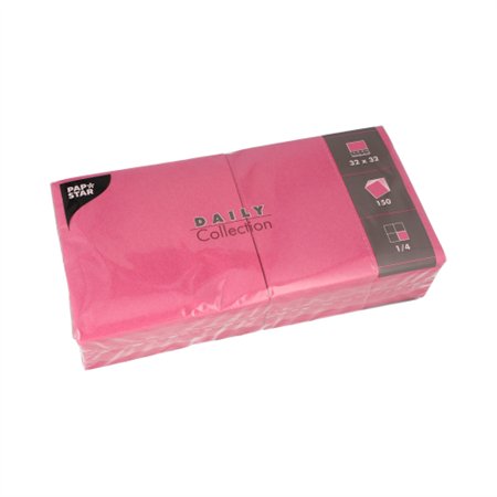 Servetten DAILY Collection 1/4 vouw 32cm x 32cm Fuchsia