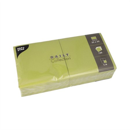Servetten DAILY Collection 1/4 vouw 32cm x 32cm Olijfgroen