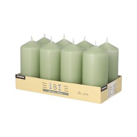 Stompkaarsen Ø 47mm x 100mm jade Groen