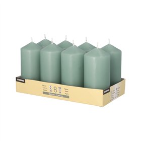 Stompkaarsen Ø 47mm x 100mm blauwgroen