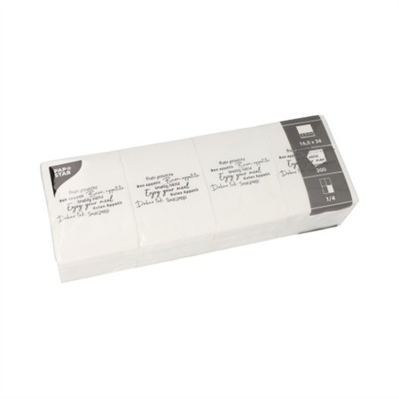 Snack servetten DAILY Collection 1/4 vouw 24cm x 16,5cm Wit Enjoy your Meal - Horecavoordeel.com