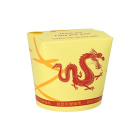 Wokbox Snackbox ASIA rond 750ml 9,6cm x 9,8cm x 8,6cm Dragon - Horecavoordeel.com