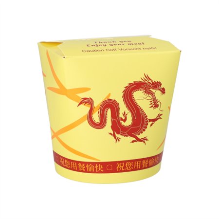 Wokbox Snackbox ASIA rond 900ml 11,2cm x 11cm x 9,5cm Dragon
