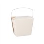 Snackbox met handvat ASIA rechthoekig 470ml 8,5cm x 7,5cm x 5,5cm Wit - Horecavoordeel.com