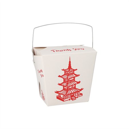 Snackbox met handvat ASIA rechthoekig 470ml 8,5cm x 7,5cm x 5,5cm Temple - Horecavoordeel.com