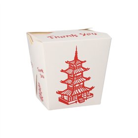 Wokbox Snackbox ASIA rechthoekig 770ml 10,3cm x 8cm x 6,6cm Temple - Horecavoordeel.com