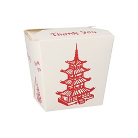 Wokbox Snackbox ASIA rechthoekig 950ml 11cm x 8,8cm x 6,7cm Temple