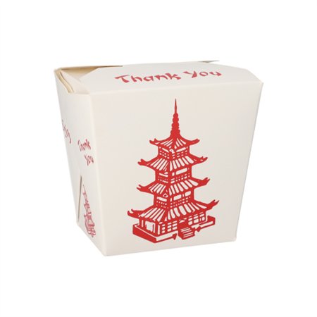 Wokbox Snackbox ASIA rechthoekig 950ml 11cm x 8,8cm x 6,7cm Temple