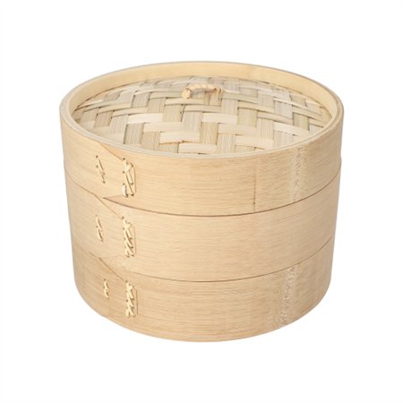Stoommandje Bamboe ASIA Ø 21cm x 13,5cm 3-delig