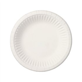 Diepe borden Karton Pure rond Ø 19cm x 3cm Wit