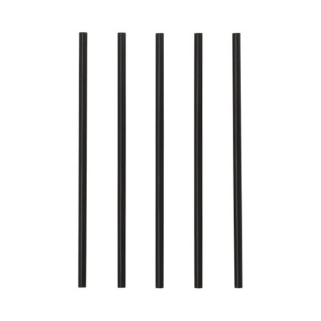 Herbruikbare shake-rietjes PP Ø 0,7cm x 22cm Zwart