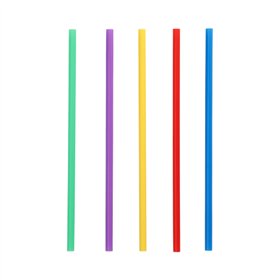 Herbruikbare shake-rietjes PP Ø 0,7cm x 22cm kleuren assortiment