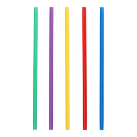 Herbruikbare shake-rietjes PP Ø 0,8cm x 25cm kleuren assortiment