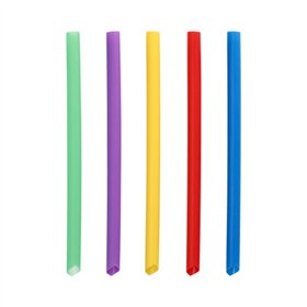 Herbruikbare bubble tea-rietjes PP Ø 1,2cm x 20cm kleuren assortiment met punt