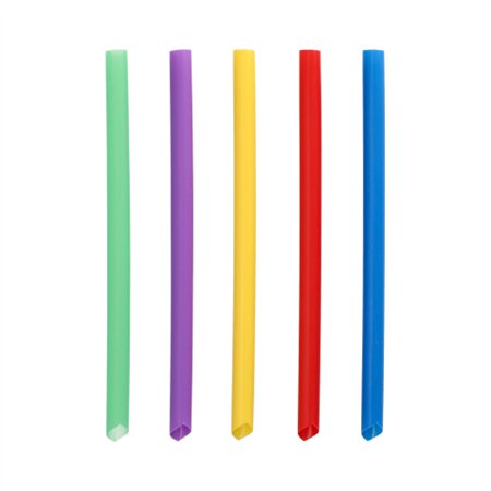 Herbruikbare bubble tea-rietjes PP Ø 1,2cm x 20cm kleuren assortiment met punt