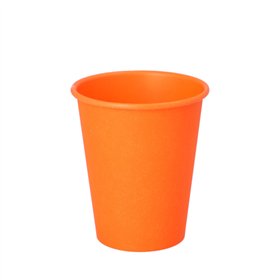Drinkbekers Karton To Go 0,2 l Ø 8cm x 9,2cm Oranje