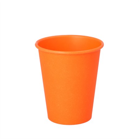 Drinkbekers Karton To Go 0,2 l Ø 8cm x 9,2cm Oranje - Horecavoordeel.com
