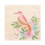 Servetten 3-laags 1/4 vouw 33cm x 33cm Flowery Bird - Horecavoordeel.com