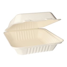 Menuboxen Suikerriet Pure 1-vaks 7,7cm x 20cm x 22cm Wit - Horecavoordeel.com