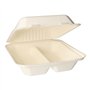Menuboxen Suikerriet Pure 2-vaks 7,7cm x 20cm x 22cm Wit