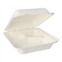 Menuboxen Suikerriet Pure 3-vaks 7,7cm x 20cm x 22cm Wit - Horecavoordeel.com